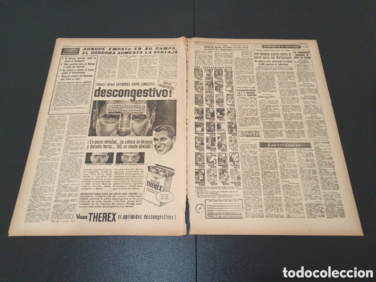 Coleccionismo deportivo: MARCA 08 DE ENERO 1962 - Foto 6