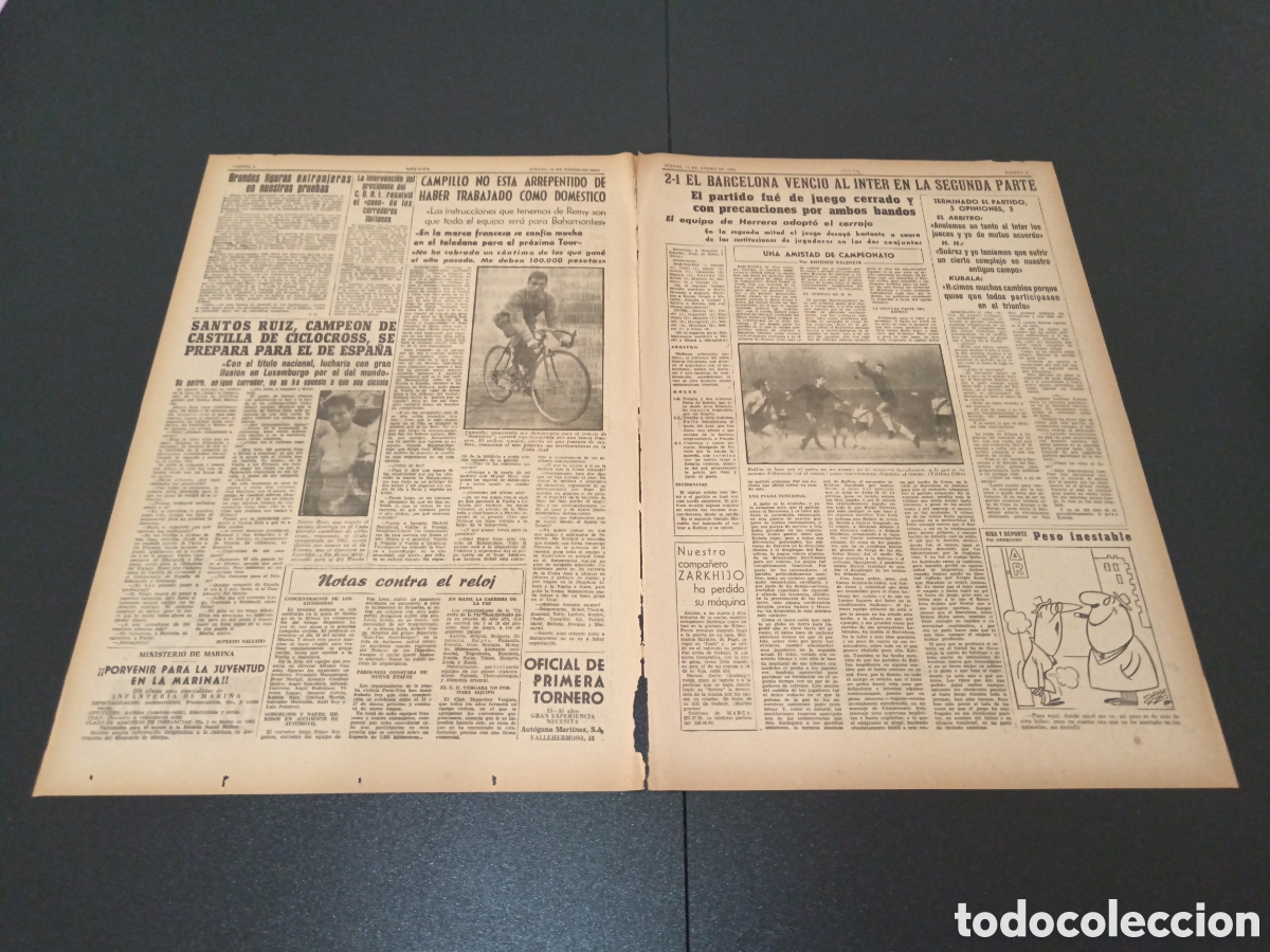 Coleccionismo deportivo: MARCA 11 DE ENERO 1962 - Foto 2