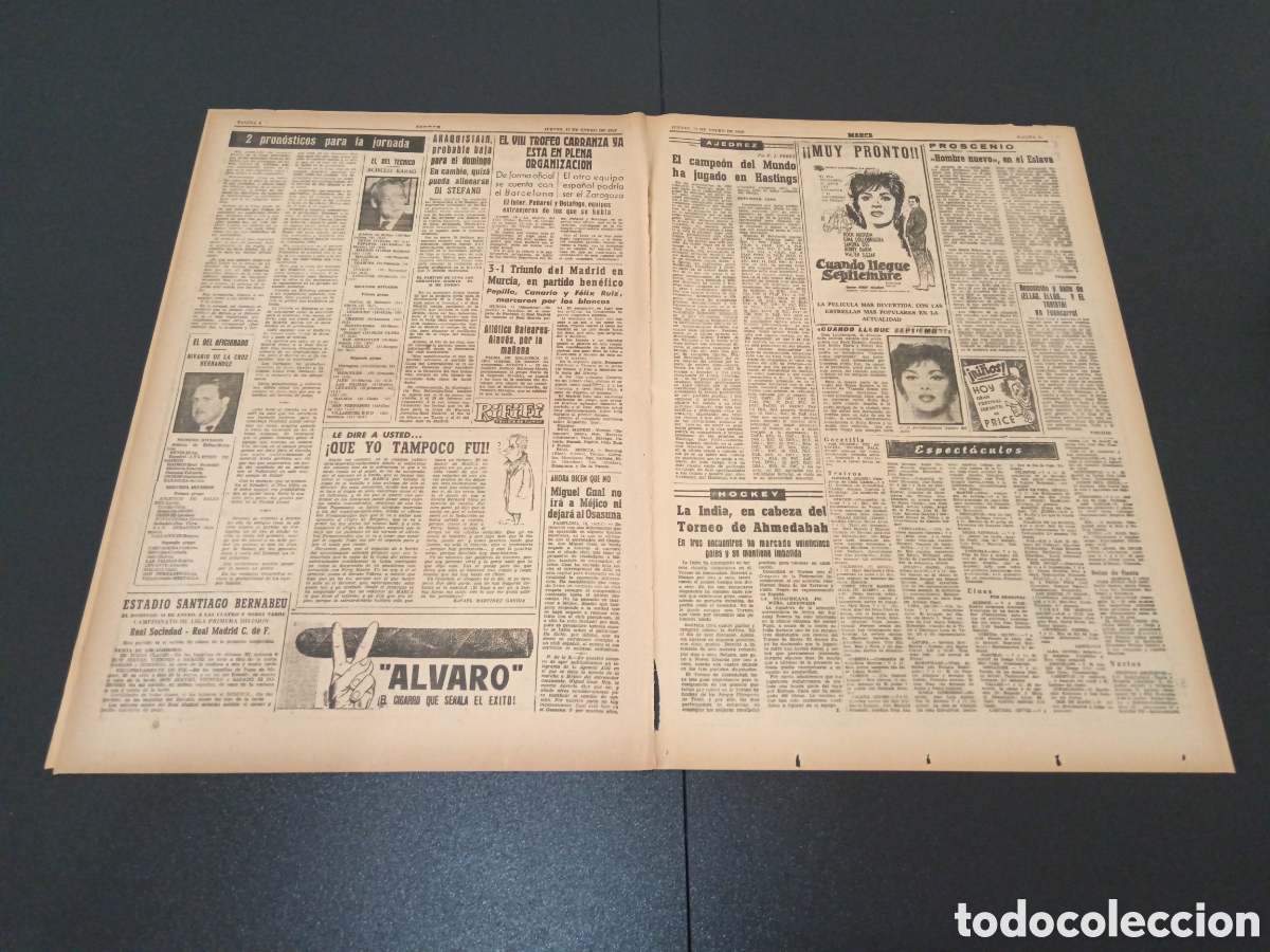 Coleccionismo deportivo: MARCA 11 DE ENERO 1962 - Foto 3