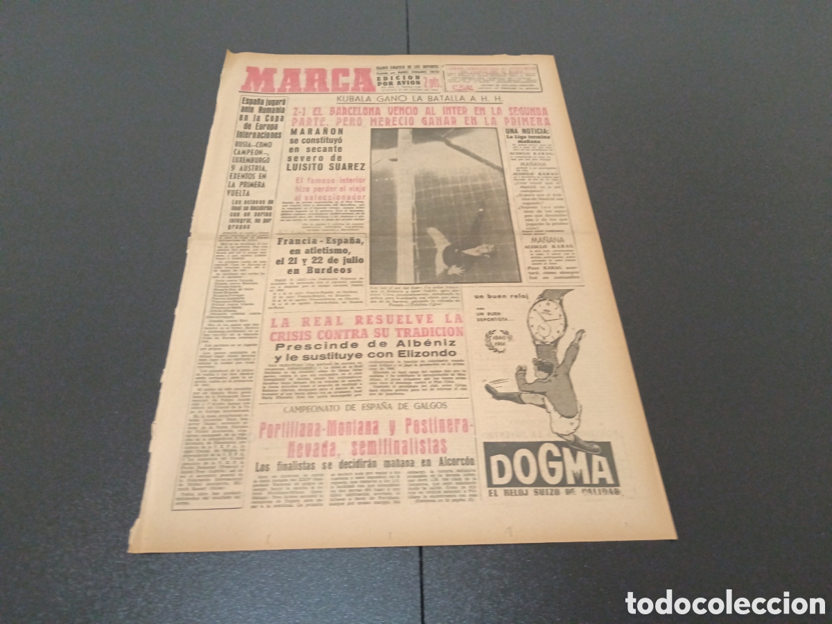 Coleccionismo deportivo: MARCA 11 DE ENERO 1962 - Foto 1