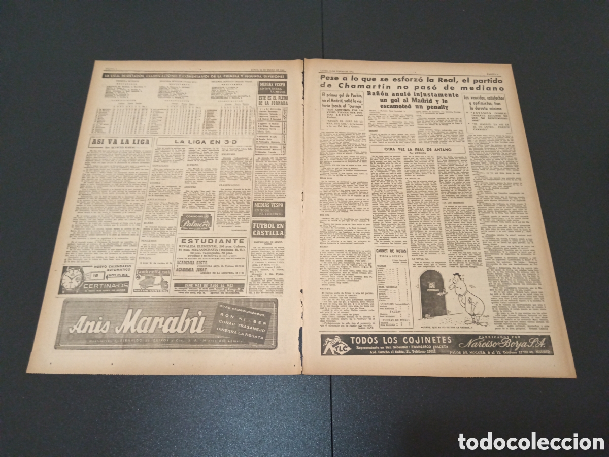 Coleccionismo deportivo: MARCA 15 DE ENERO 1962 - Foto 2