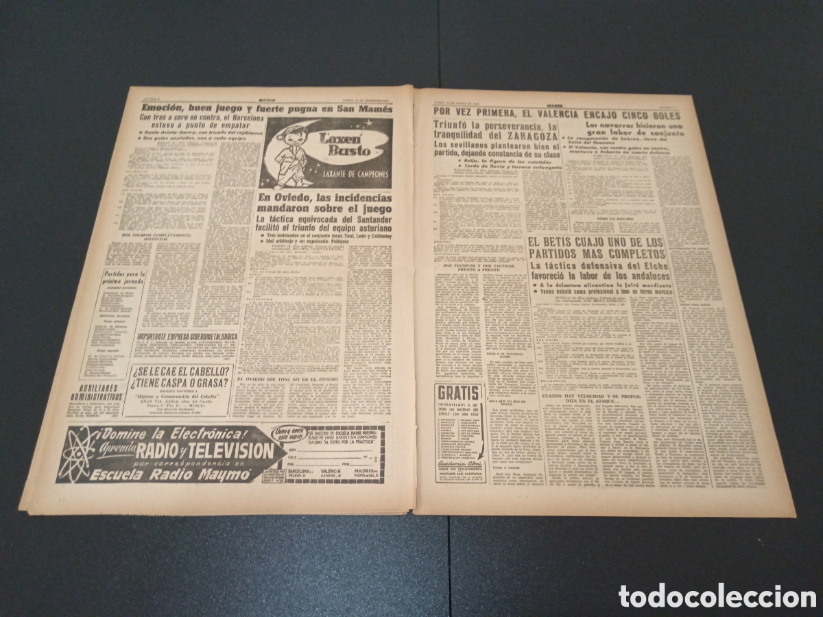 Coleccionismo deportivo: MARCA 15 DE ENERO 1962 - Foto 4