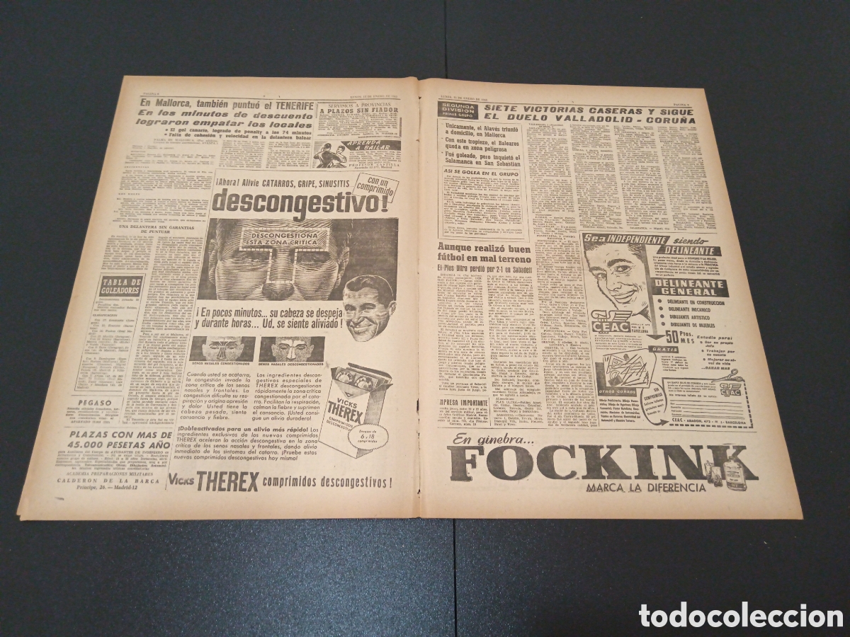 Coleccionismo deportivo: MARCA 15 DE ENERO 1962 - Foto 5
