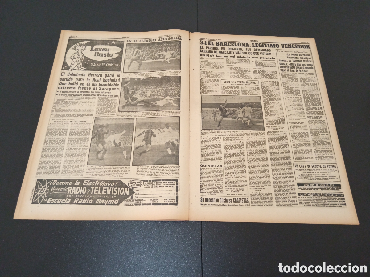 Coleccionismo deportivo: MARCA 22 DE ENERO 1962 - Foto 4