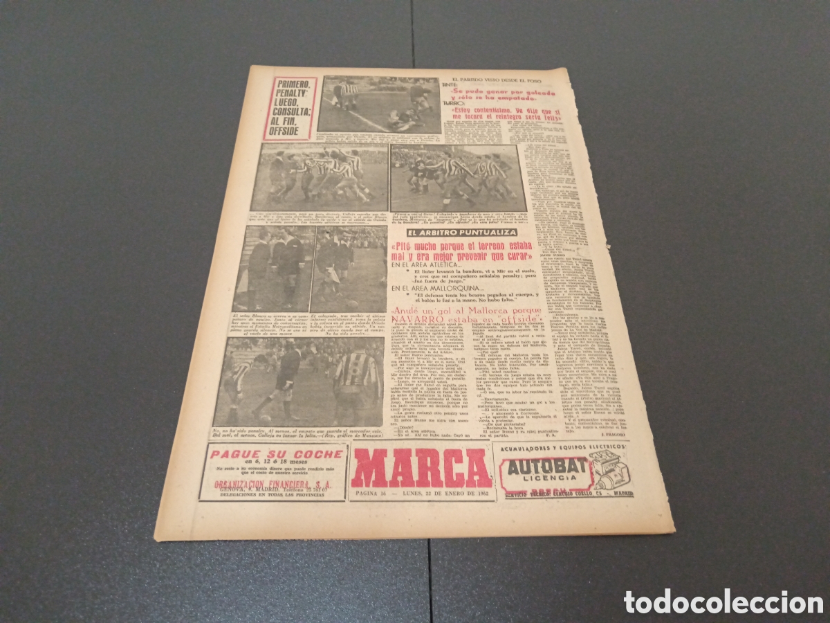 Coleccionismo deportivo: MARCA 22 DE ENERO 1962 - Foto 8