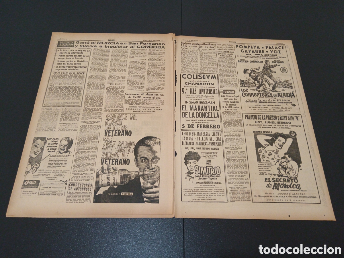 Coleccionismo deportivo: MARCA 29 DE ENERO 1962 - Foto 6