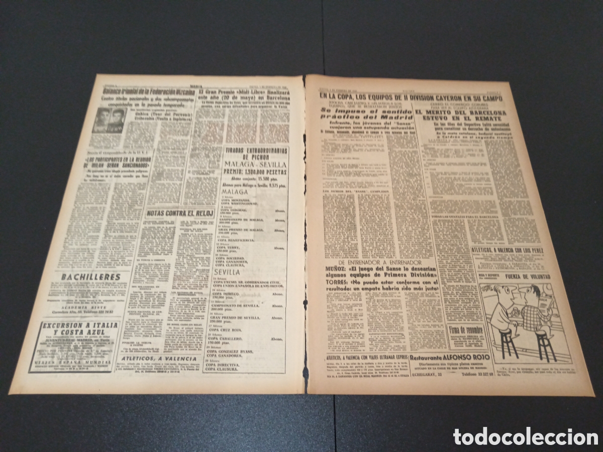 Coleccionismo deportivo: MARCA 01 DE FEBRERO 1962 - Foto 2
