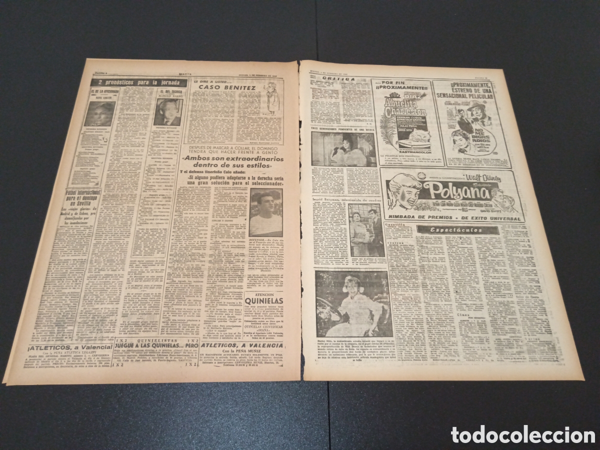 Coleccionismo deportivo: MARCA 01 DE FEBRERO 1962 - Foto 3