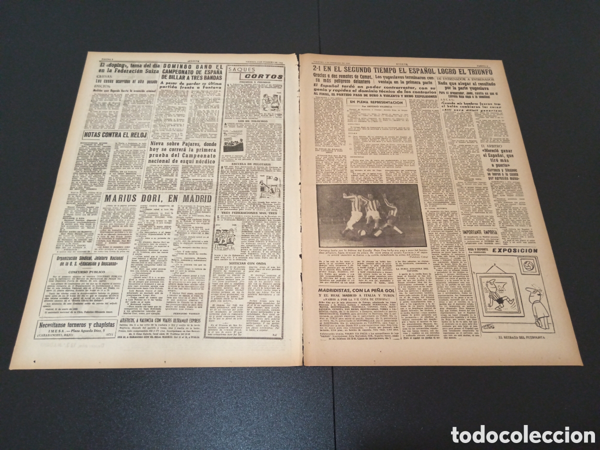 Coleccionismo deportivo: MARCA 02 DE FEBRERO 1962 - Foto 2