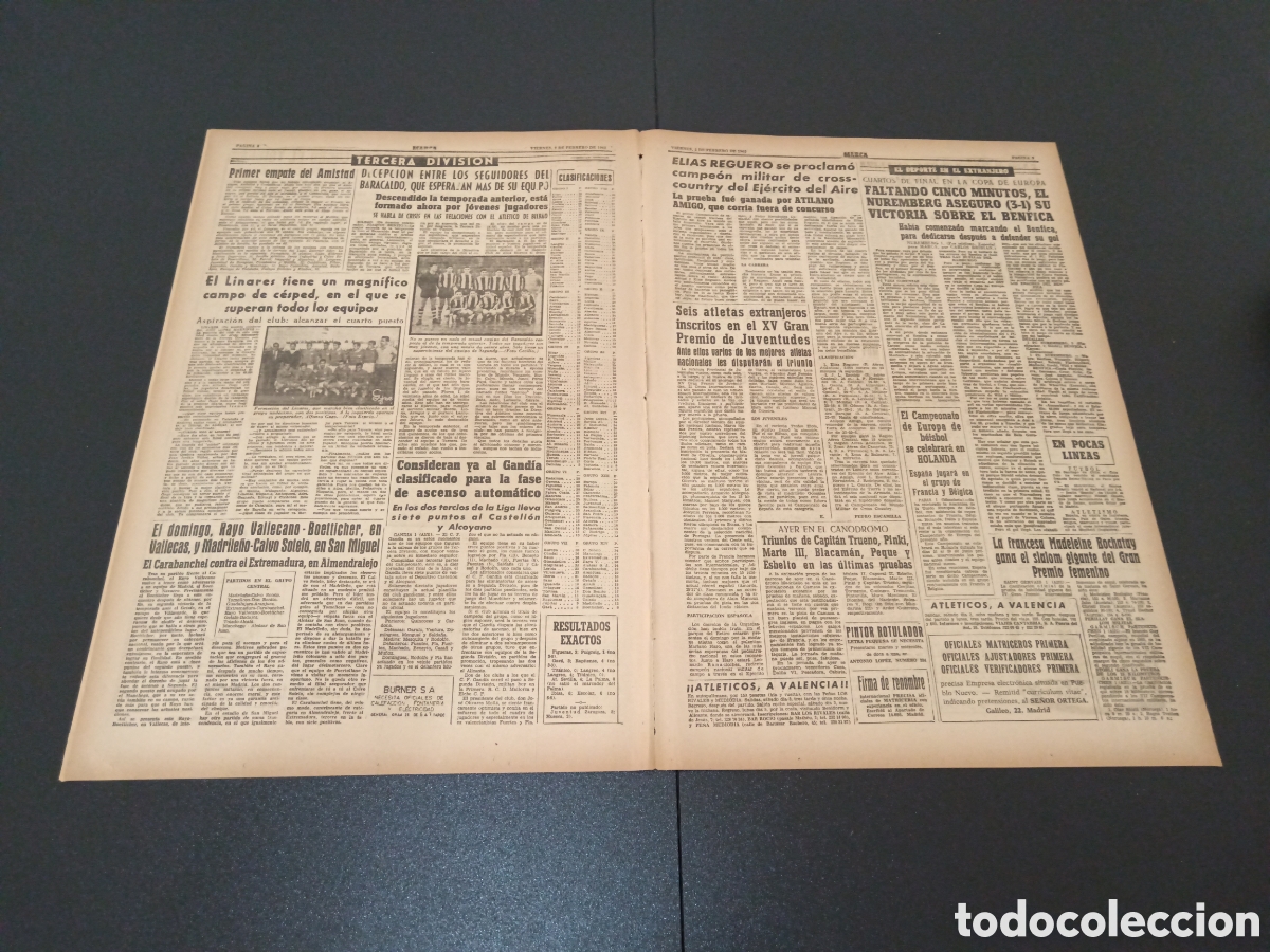 Coleccionismo deportivo: MARCA 02 DE FEBRERO 1962 - Foto 3