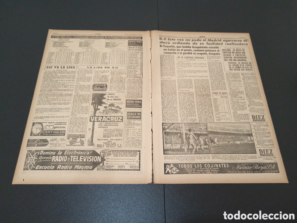 Coleccionismo deportivo: MARCA 05 DE FEBRERO 1962 - Foto 2