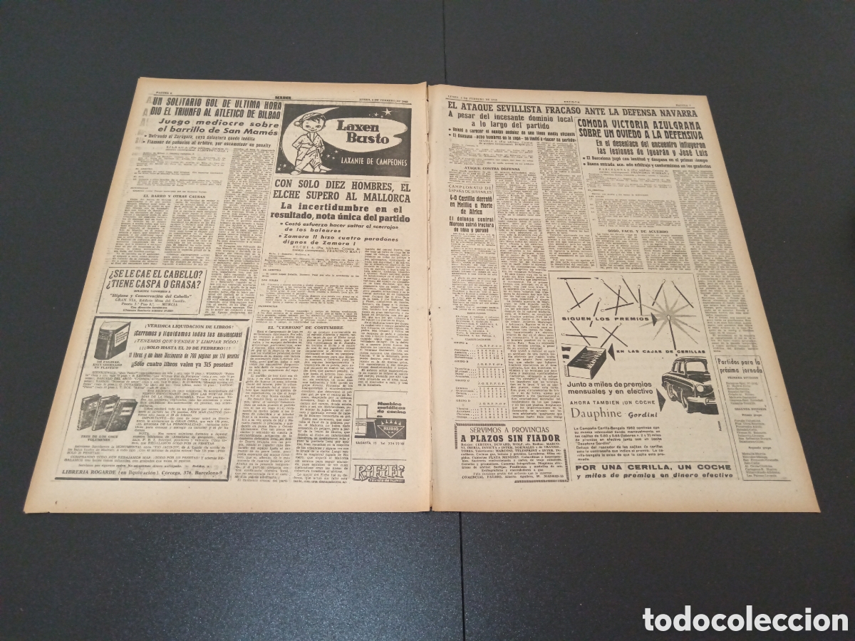Coleccionismo deportivo: MARCA 05 DE FEBRERO 1962 - Foto 4