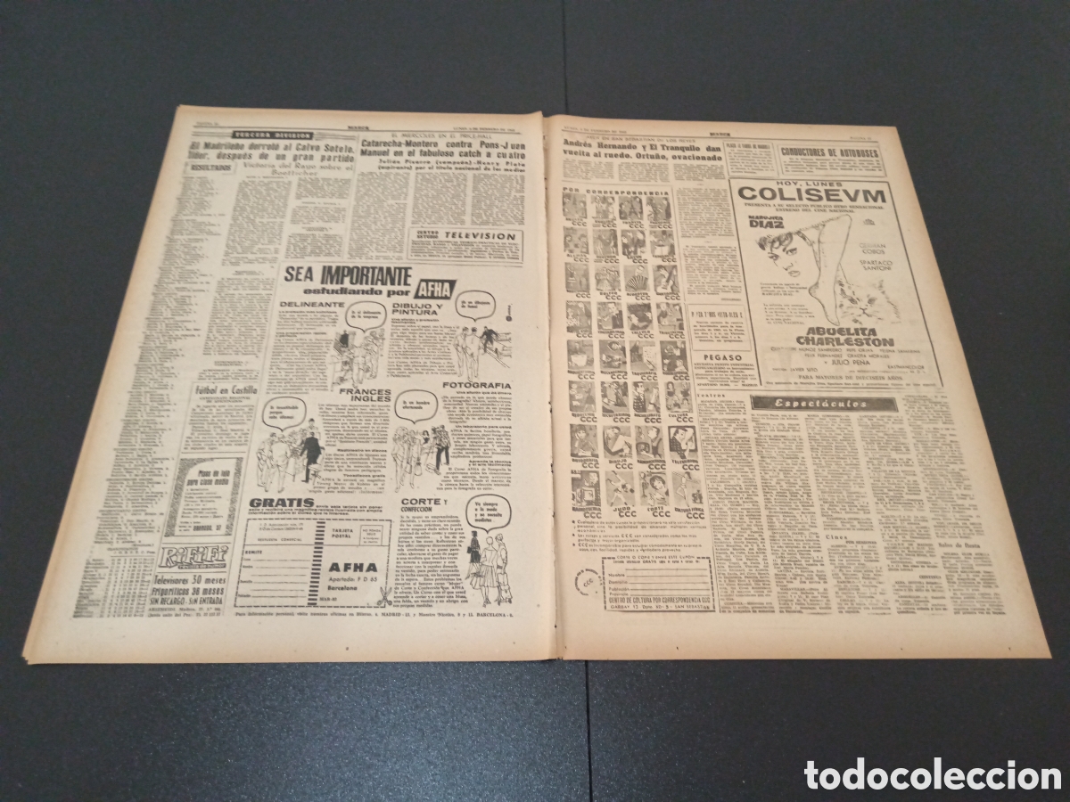 Coleccionismo deportivo: MARCA 05 DE FEBRERO 1962 - Foto 6