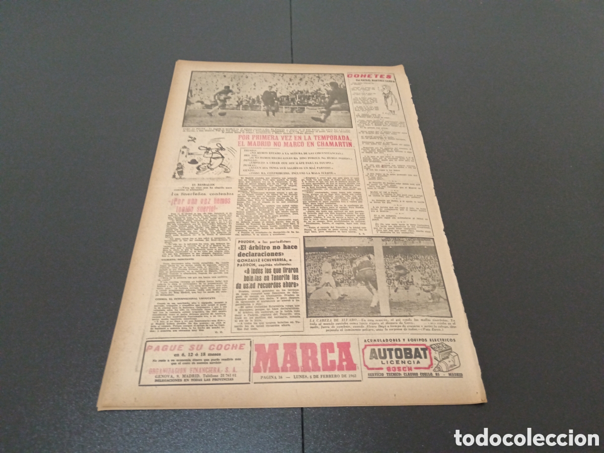 Coleccionismo deportivo: MARCA 05 DE FEBRERO 1962 - Foto 7