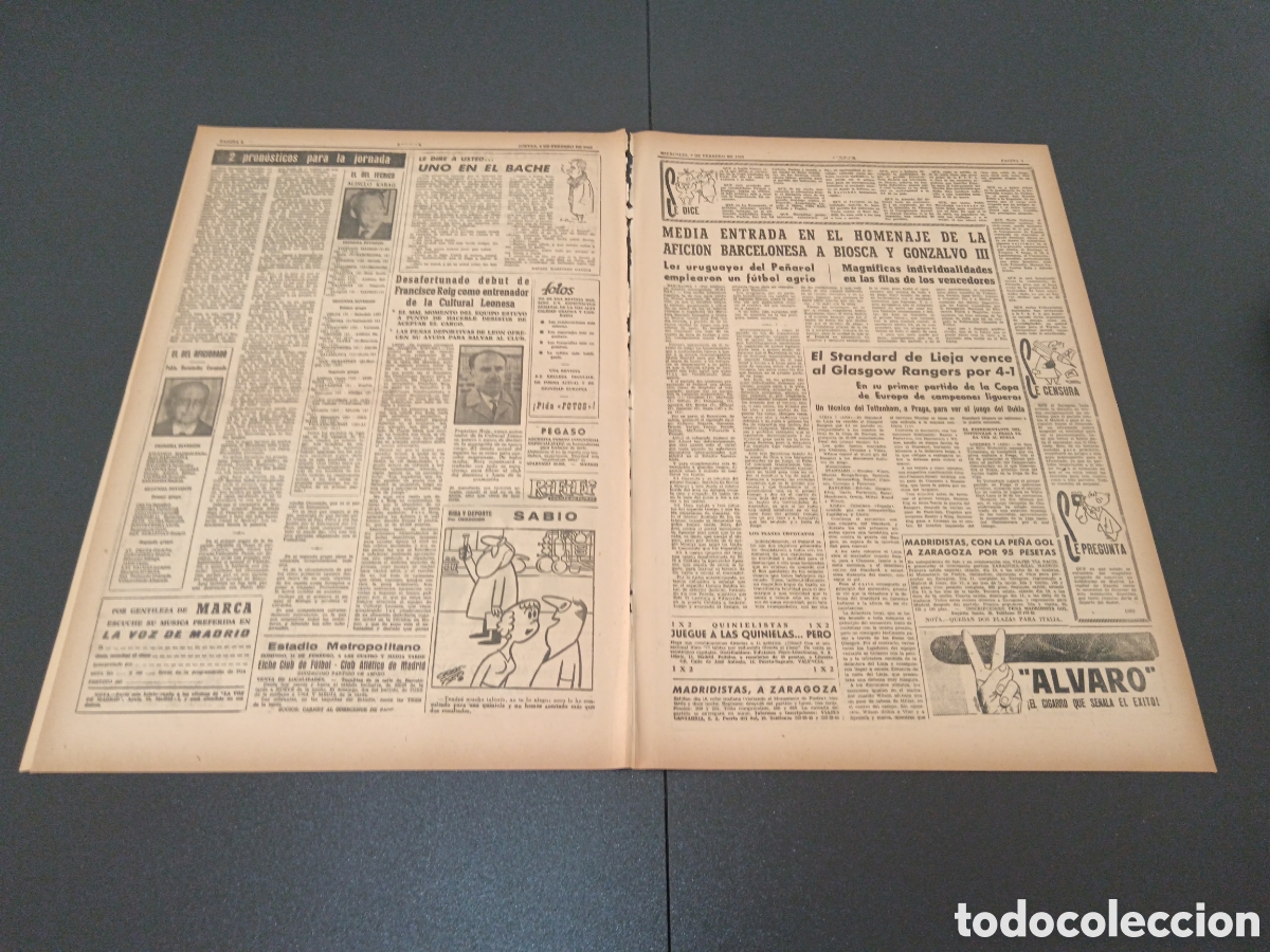 Coleccionismo deportivo: MARCA 08 DE FEBRERO 1962 - Foto 3
