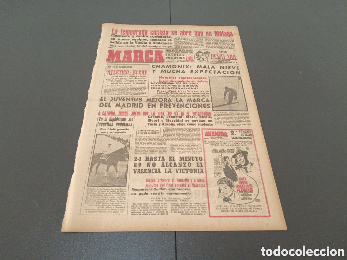 Coleccionismo deportivo: MARCA 11 DE FEBRERO 1962 - Foto 1