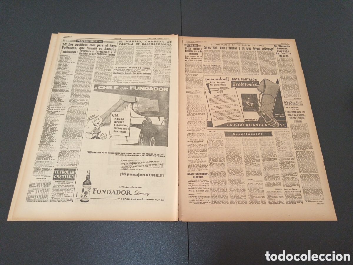 Coleccionismo deportivo: MARCA 12 DE FEBRERO 1962 - Foto 6