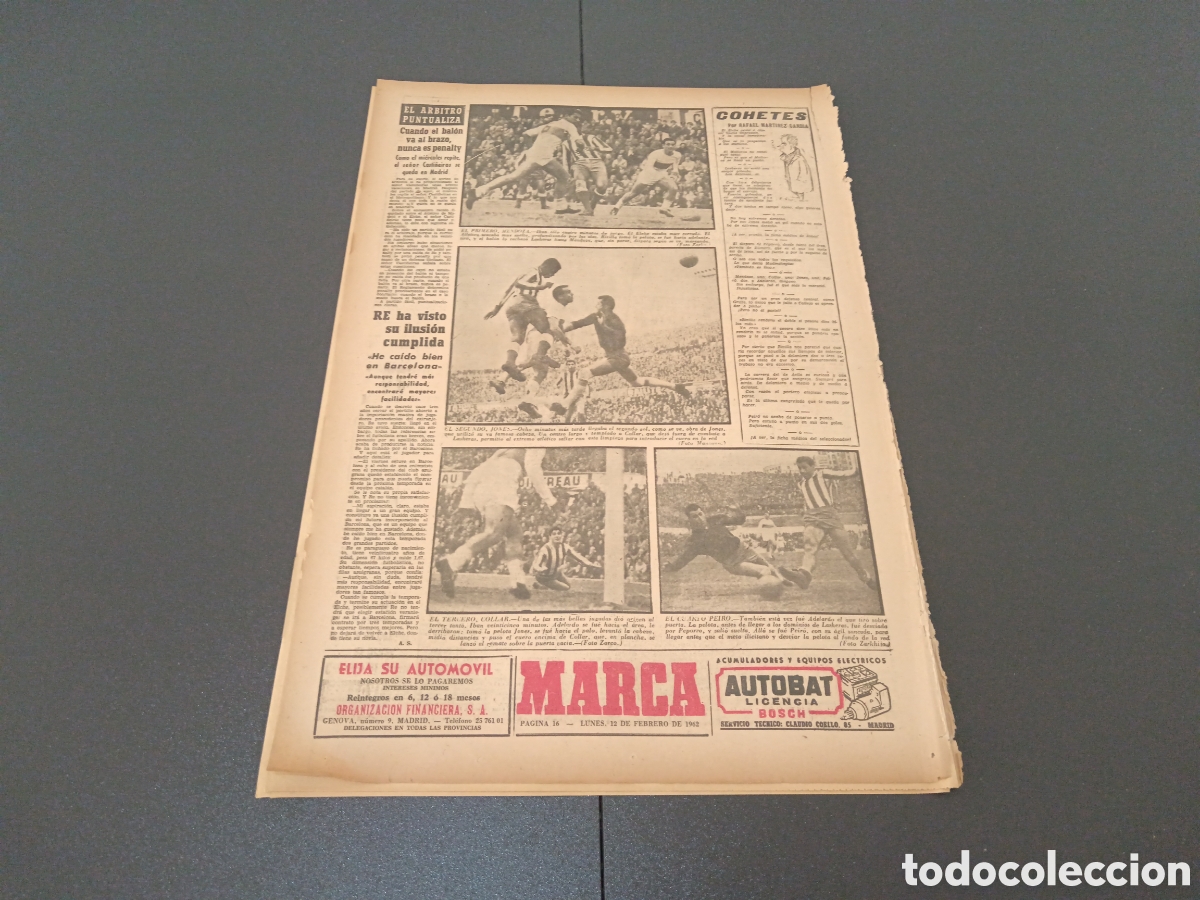 Coleccionismo deportivo: MARCA 12 DE FEBRERO 1962 - Foto 7
