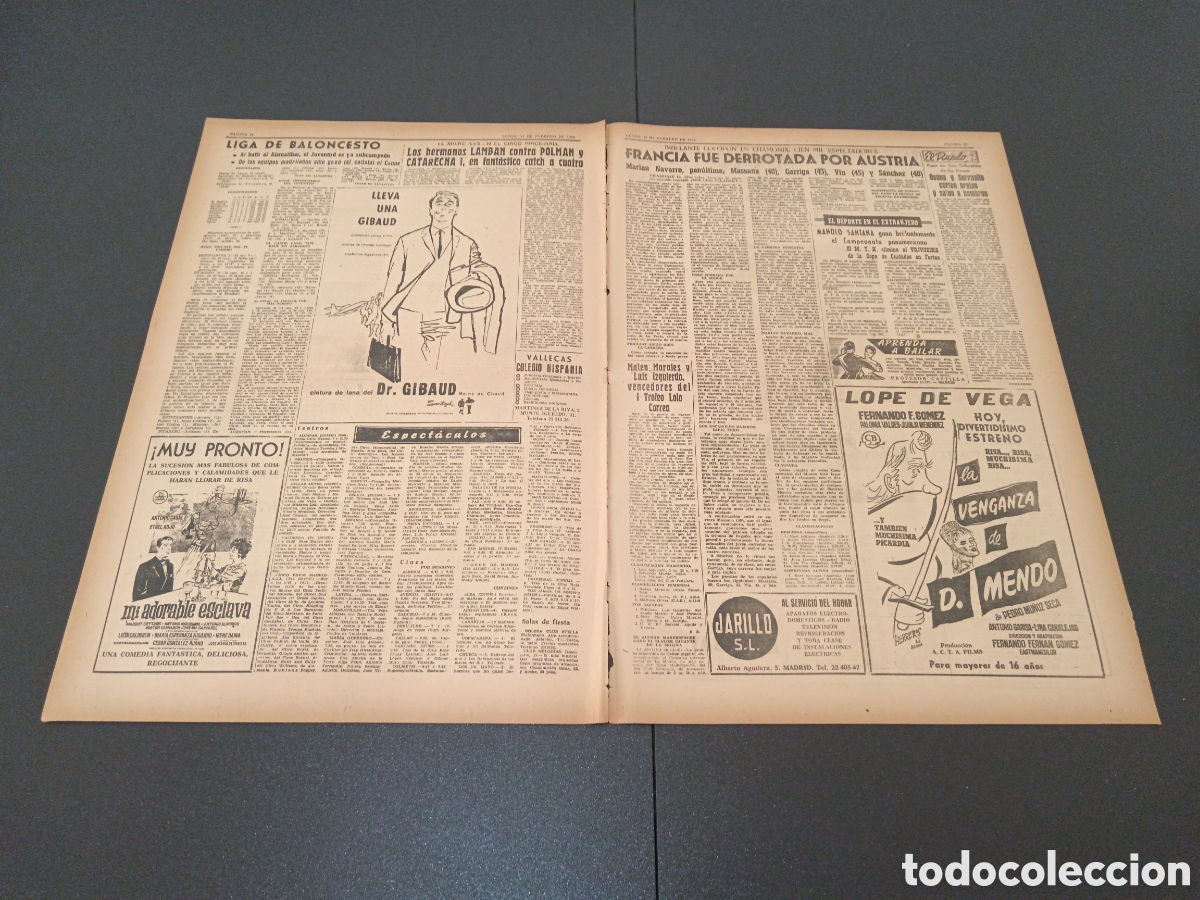 Coleccionismo deportivo: MARCA 19 DE FEBRERO 1962 - Foto 7