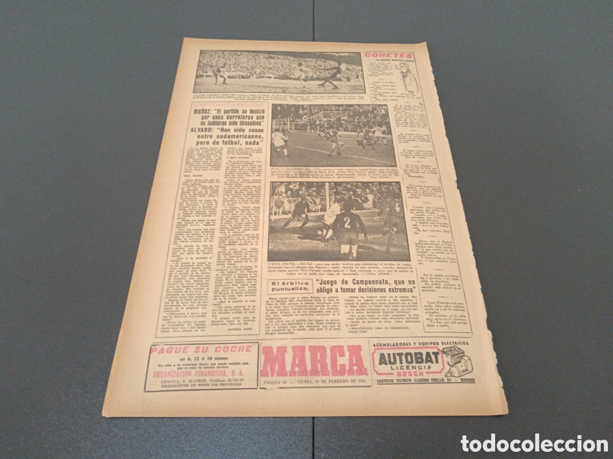 Coleccionismo deportivo: MARCA 19 DE FEBRERO 1962 - Foto 8