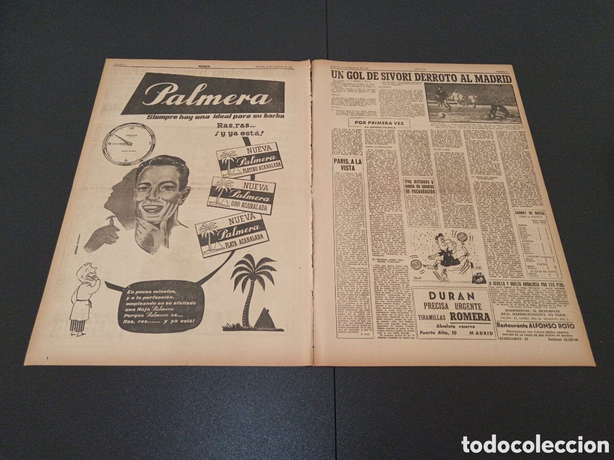 Coleccionismo deportivo: MARCA 22 DE FEBRERO 1962 - Foto 2