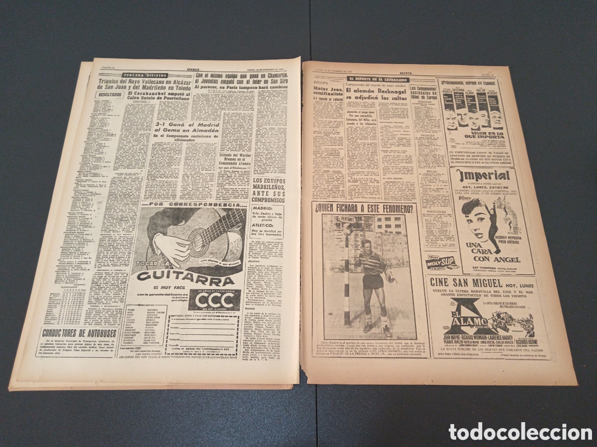 Coleccionismo deportivo: MARCA 26 DE FEBRERO 1962 - Foto 6