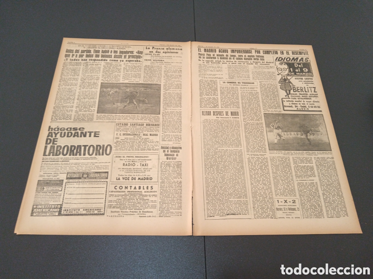 Coleccionismo deportivo: MARCA 01 DE MARZO 1962 - Foto 3