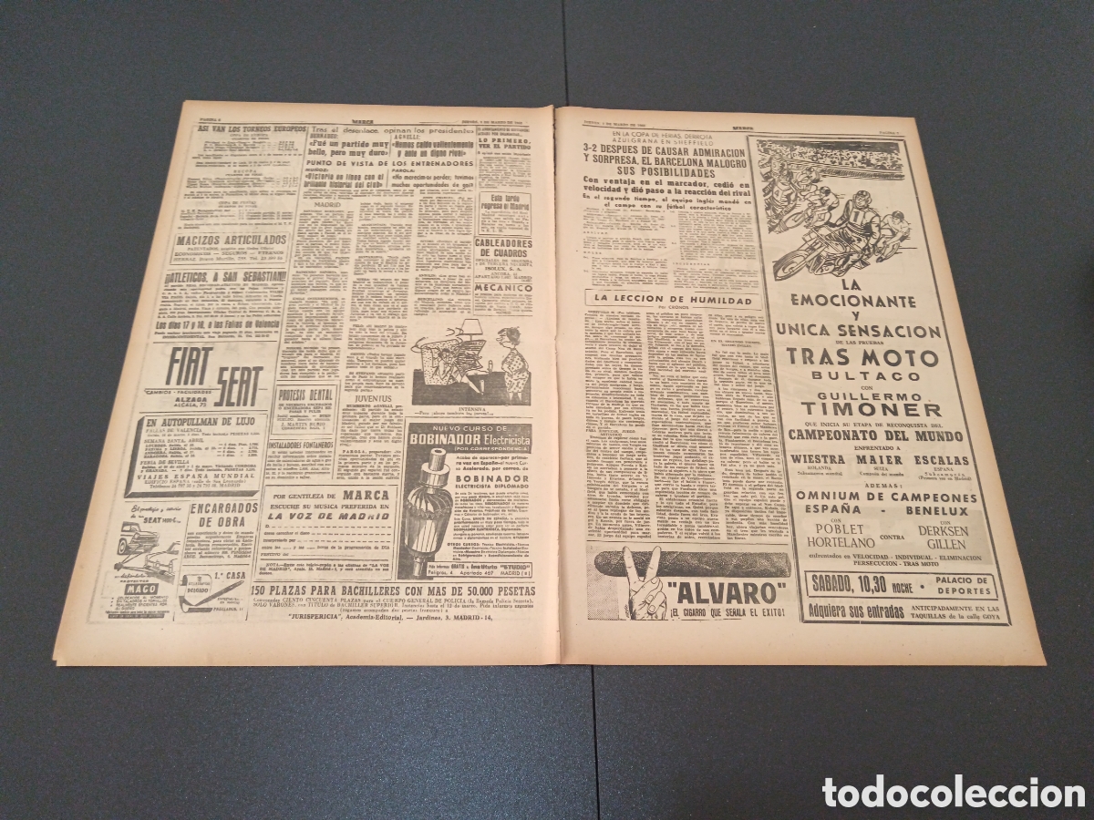 Coleccionismo deportivo: MARCA 01 DE MARZO 1962 - Foto 4
