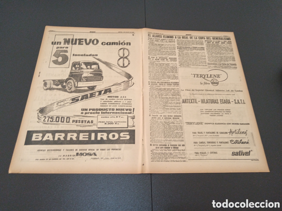 Coleccionismo deportivo: MARCA 01 DE MARZO 1962 - Foto 5