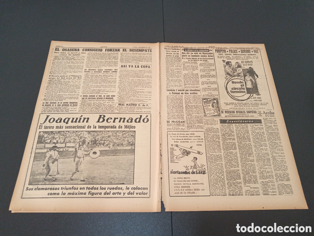 Coleccionismo deportivo: MARCA 01 DE MARZO 1962 - Foto 6
