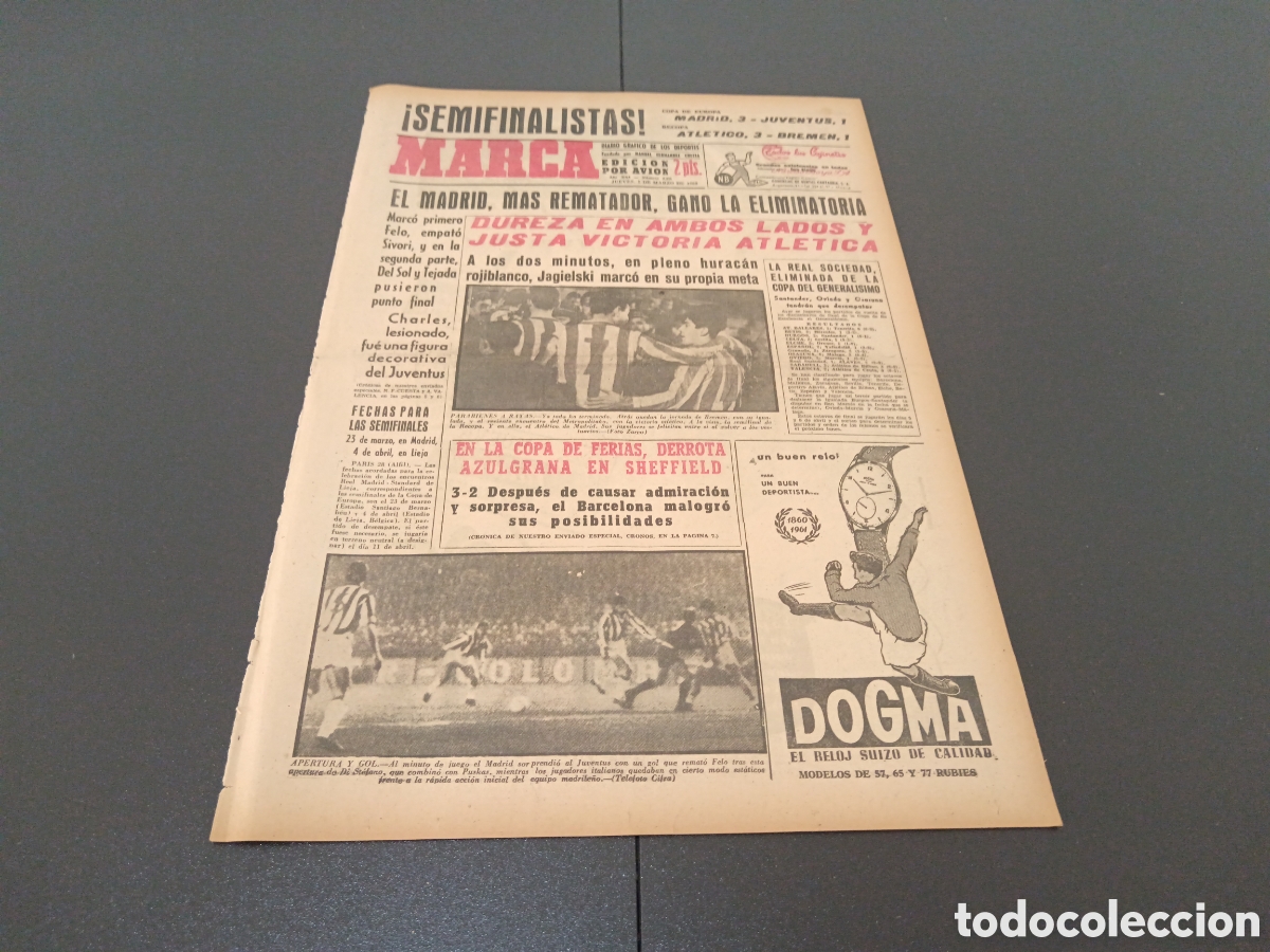 Coleccionismo deportivo: MARCA 01 DE MARZO 1962 - Foto 1