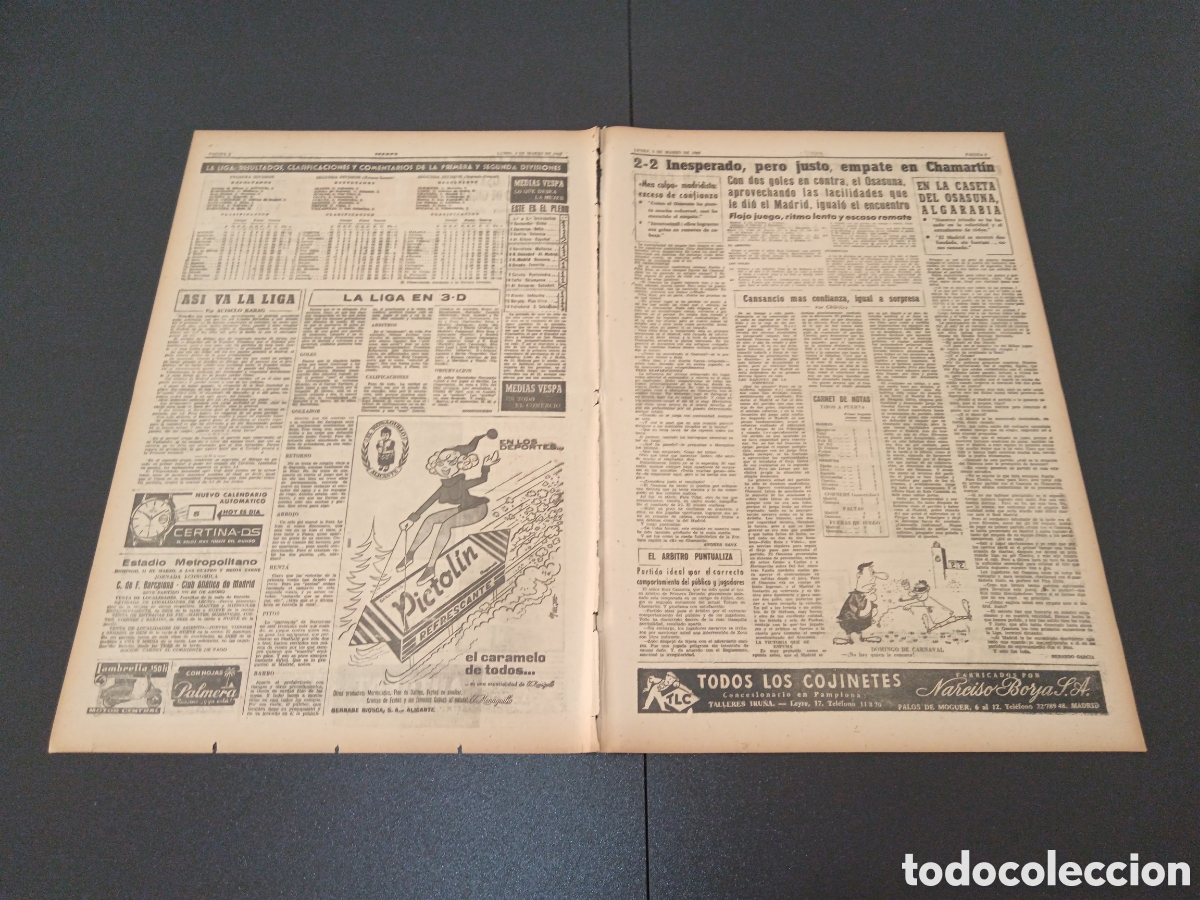 Coleccionismo deportivo: MARCA 05 DE MARZO 1962 - Foto 2