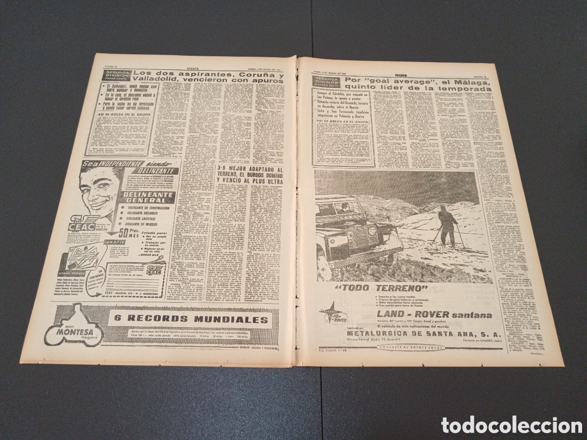 Coleccionismo deportivo: MARCA 05 DE MARZO 1962 - Foto 6