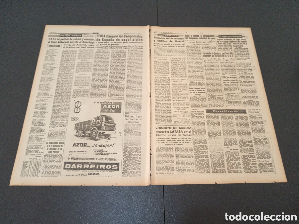 Coleccionismo deportivo: MARCA 05 DE MARZO 1962 - Foto 7