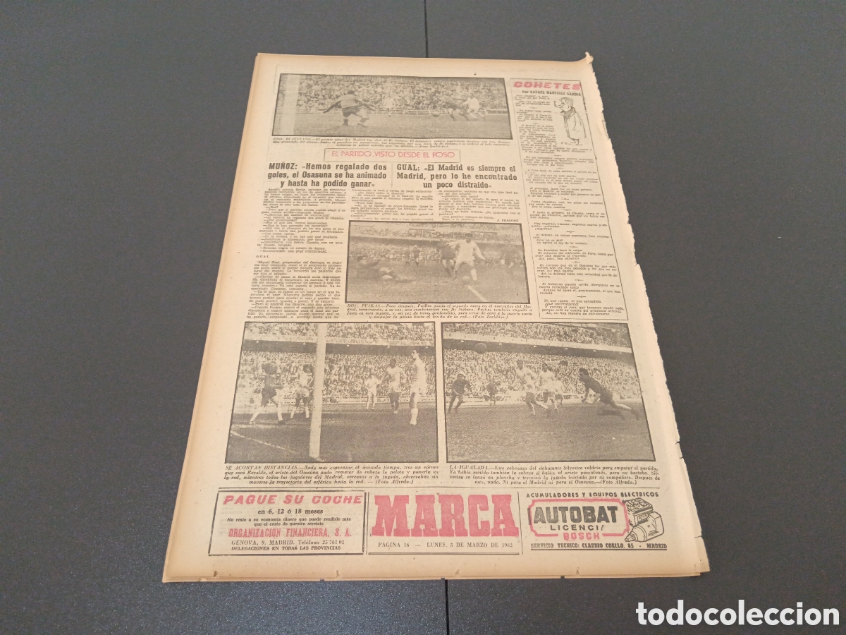 Coleccionismo deportivo: MARCA 05 DE MARZO 1962 - Foto 8