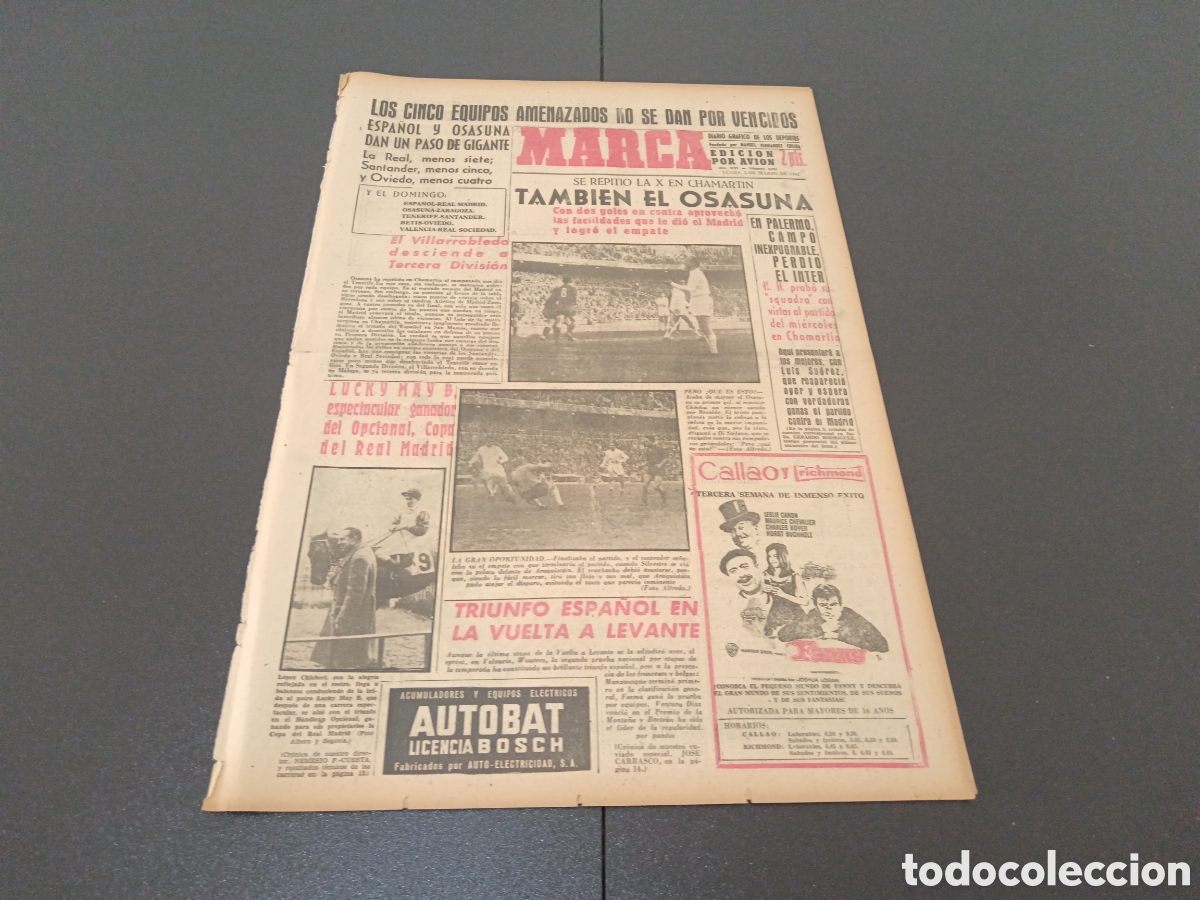 Coleccionismo deportivo: MARCA 05 DE MARZO 1962 - Foto 1