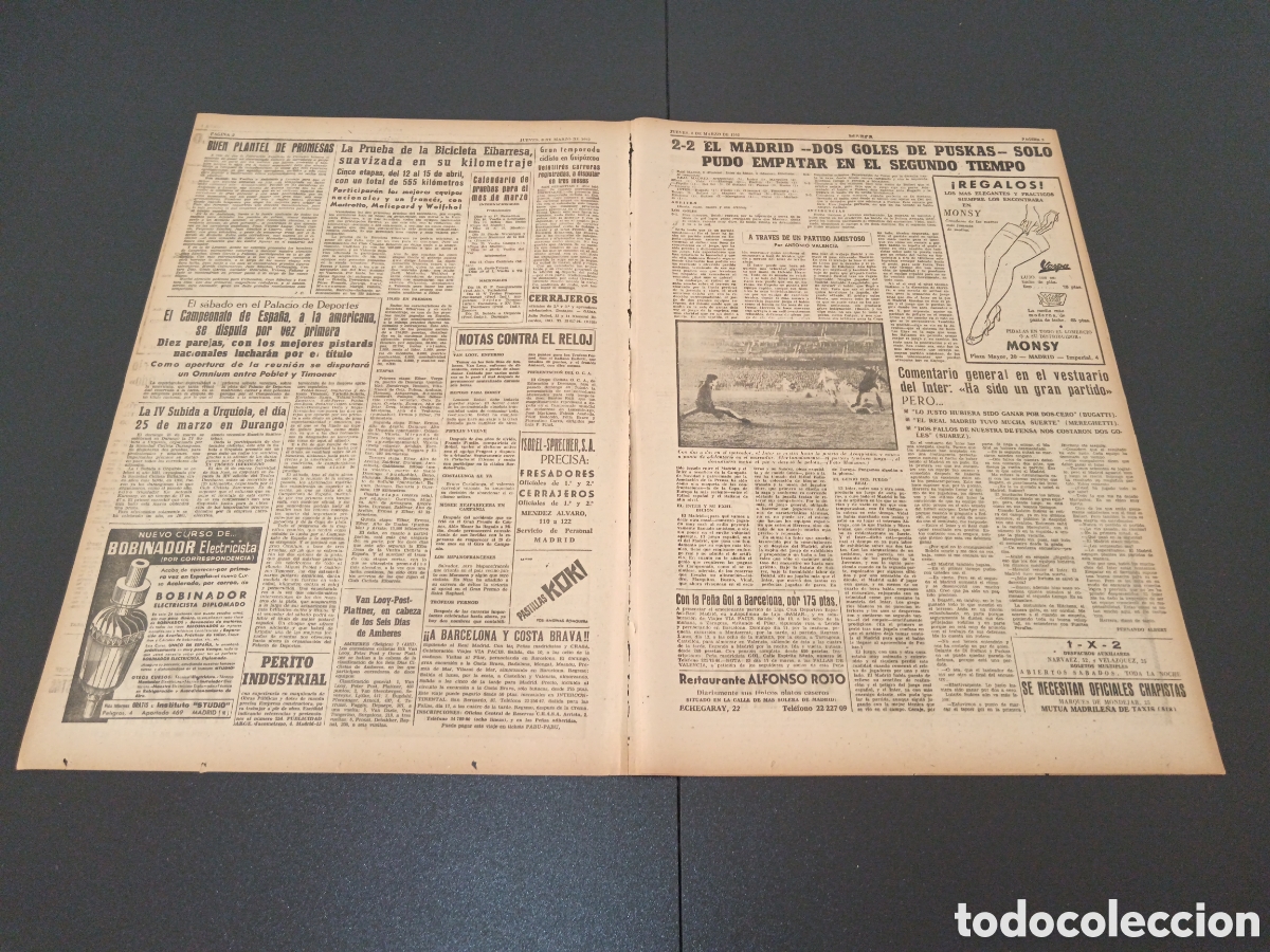 Coleccionismo deportivo: MARCA 08 DE MARZO 1962 - Foto 2
