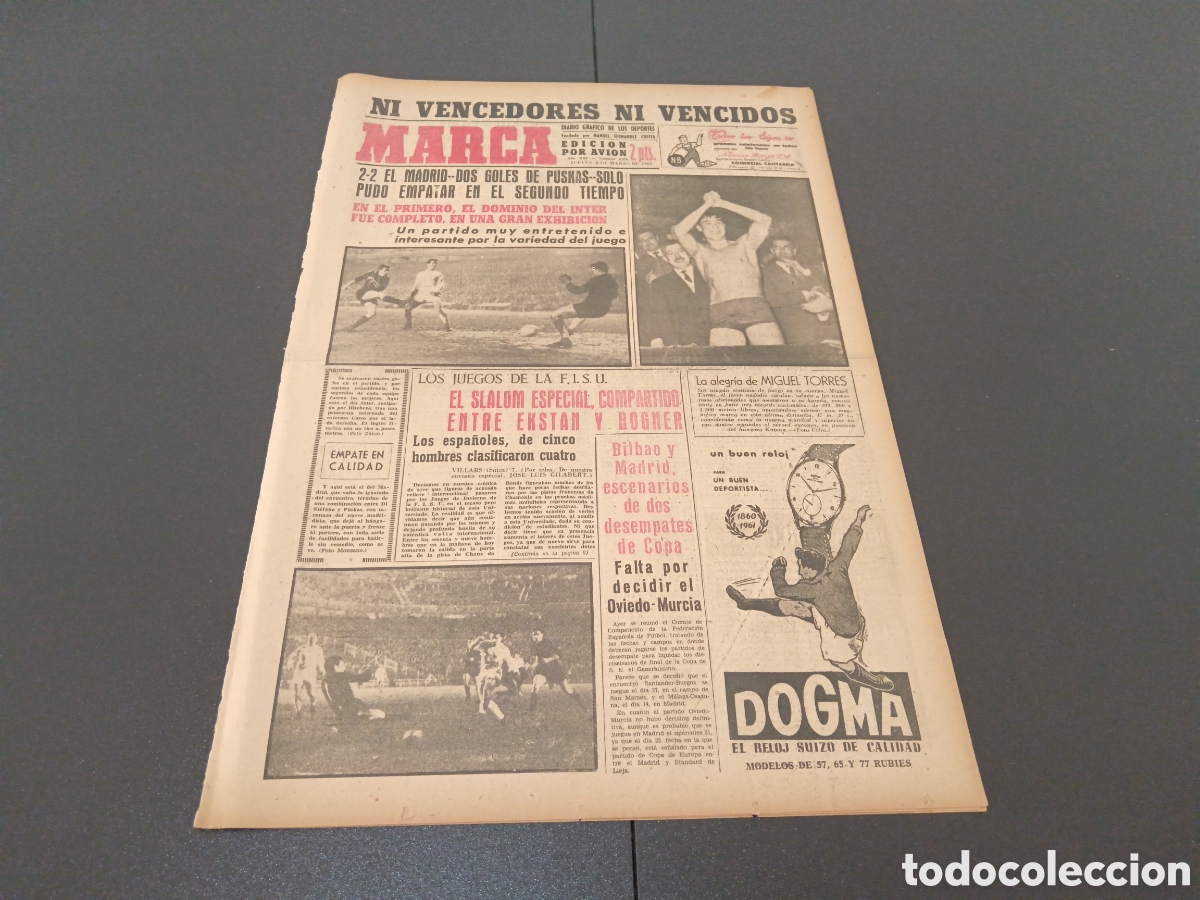 Coleccionismo deportivo: MARCA 08 DE MARZO 1962 - Foto 1