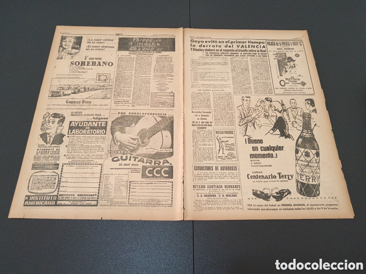 Coleccionismo deportivo: MARCA 12 DE MARZO 1962 - Foto 3