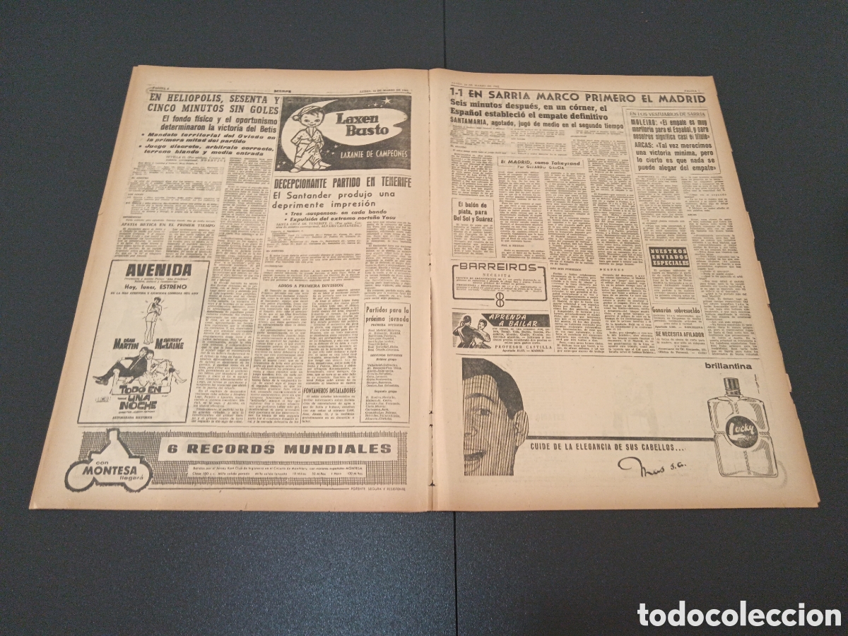 Coleccionismo deportivo: MARCA 12 DE MARZO 1962 - Foto 4