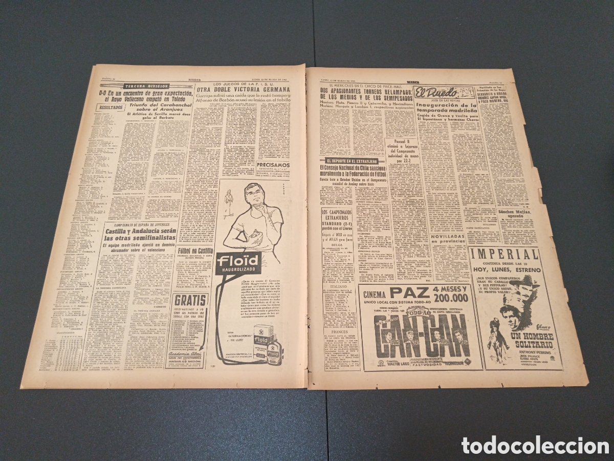 Coleccionismo deportivo: MARCA 12 DE MARZO 1962 - Foto 7