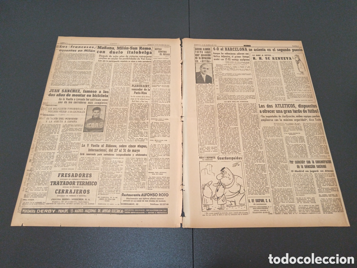 Coleccionismo deportivo: MARCA 18 DE MARZO 1962 - Foto 2