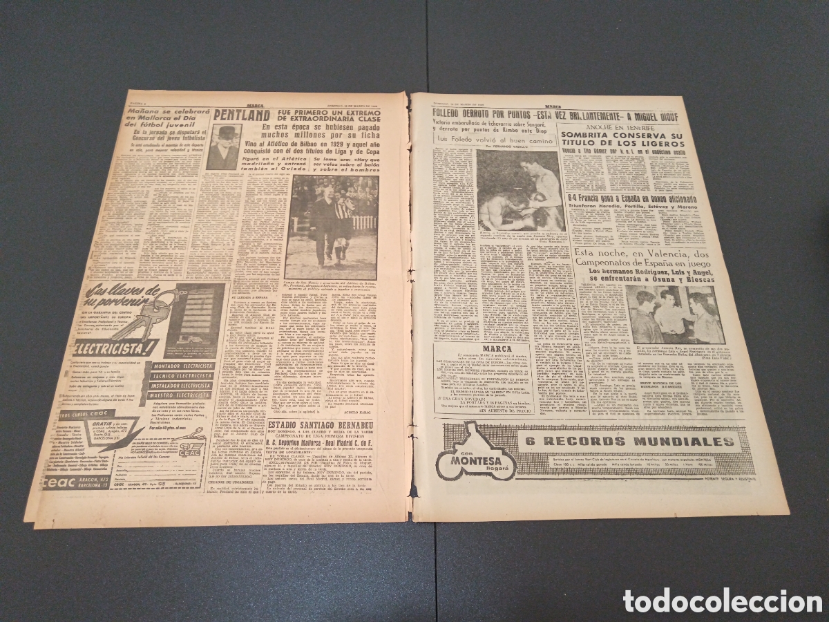 Coleccionismo deportivo: MARCA 18 DE MARZO 1962 - Foto 3