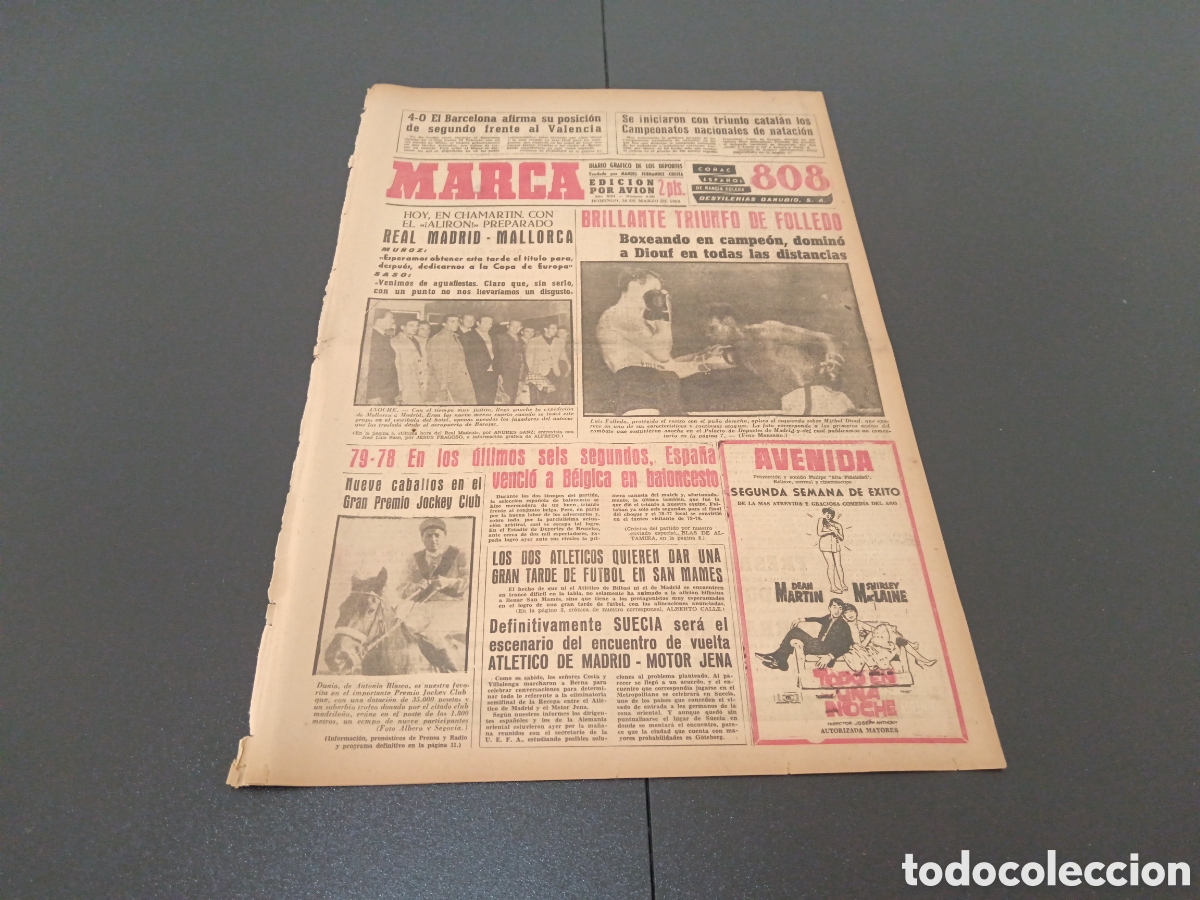 Coleccionismo deportivo: MARCA 18 DE MARZO 1962 - Foto 1