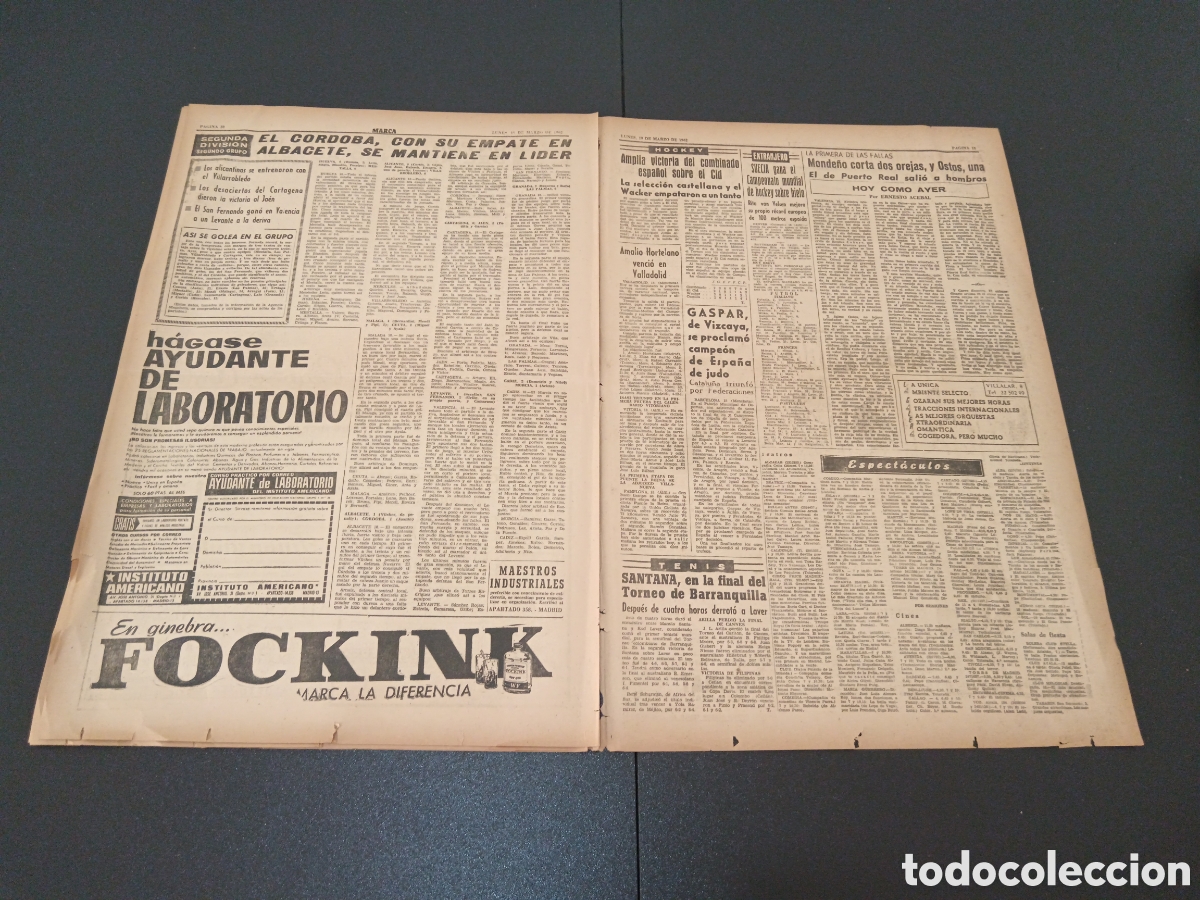Coleccionismo deportivo: MARCA 19 DE MARZO 1962 - Foto 6