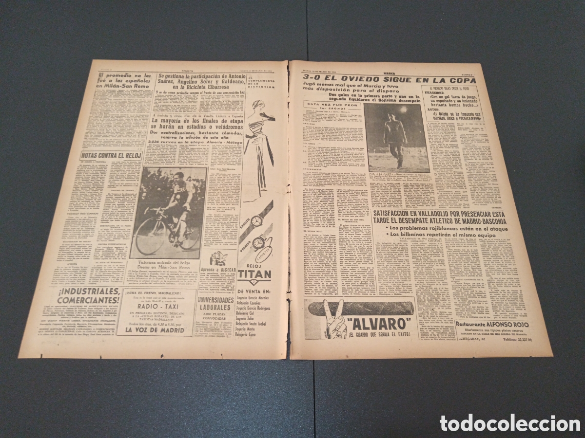 Coleccionismo deportivo: MARCA 22 DE MARZO 1962 - Foto 2