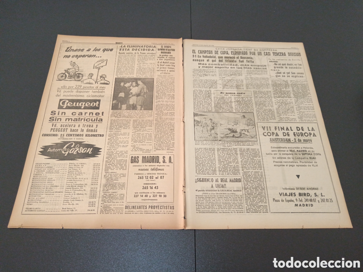 Coleccionismo deportivo: MARCA 23 DE MARZO 1962 - Foto 3