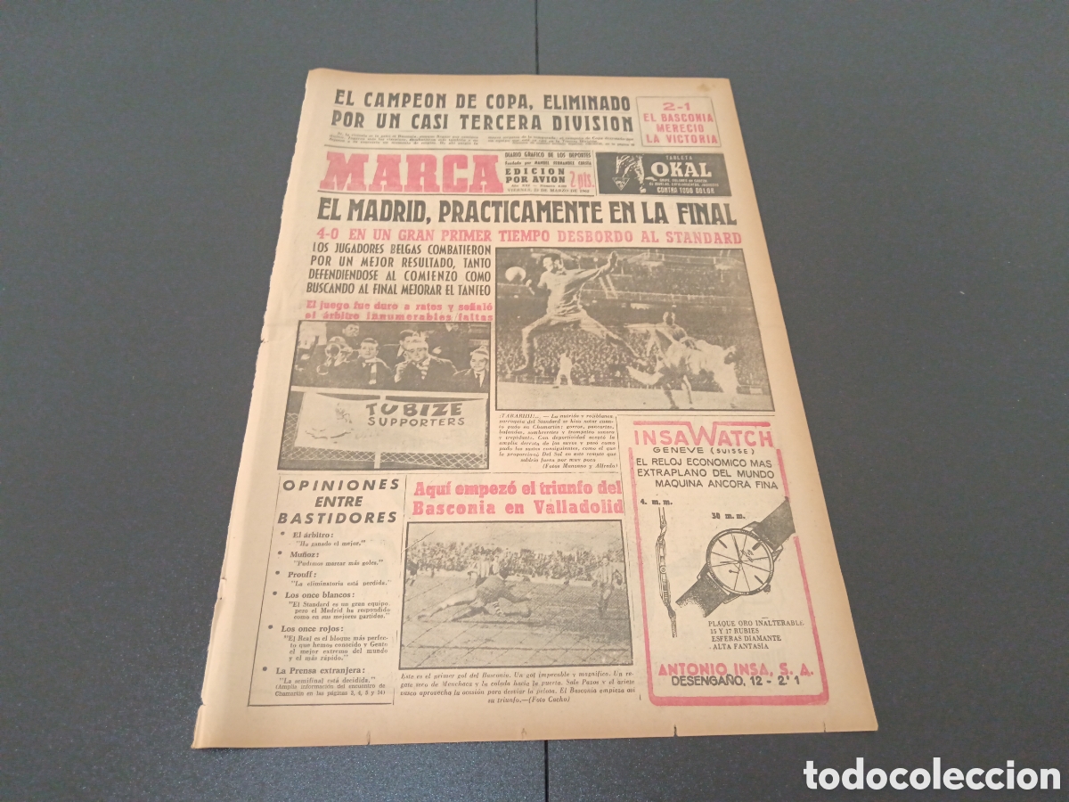 Coleccionismo deportivo: MARCA 23 DE MARZO 1962 - Foto 1