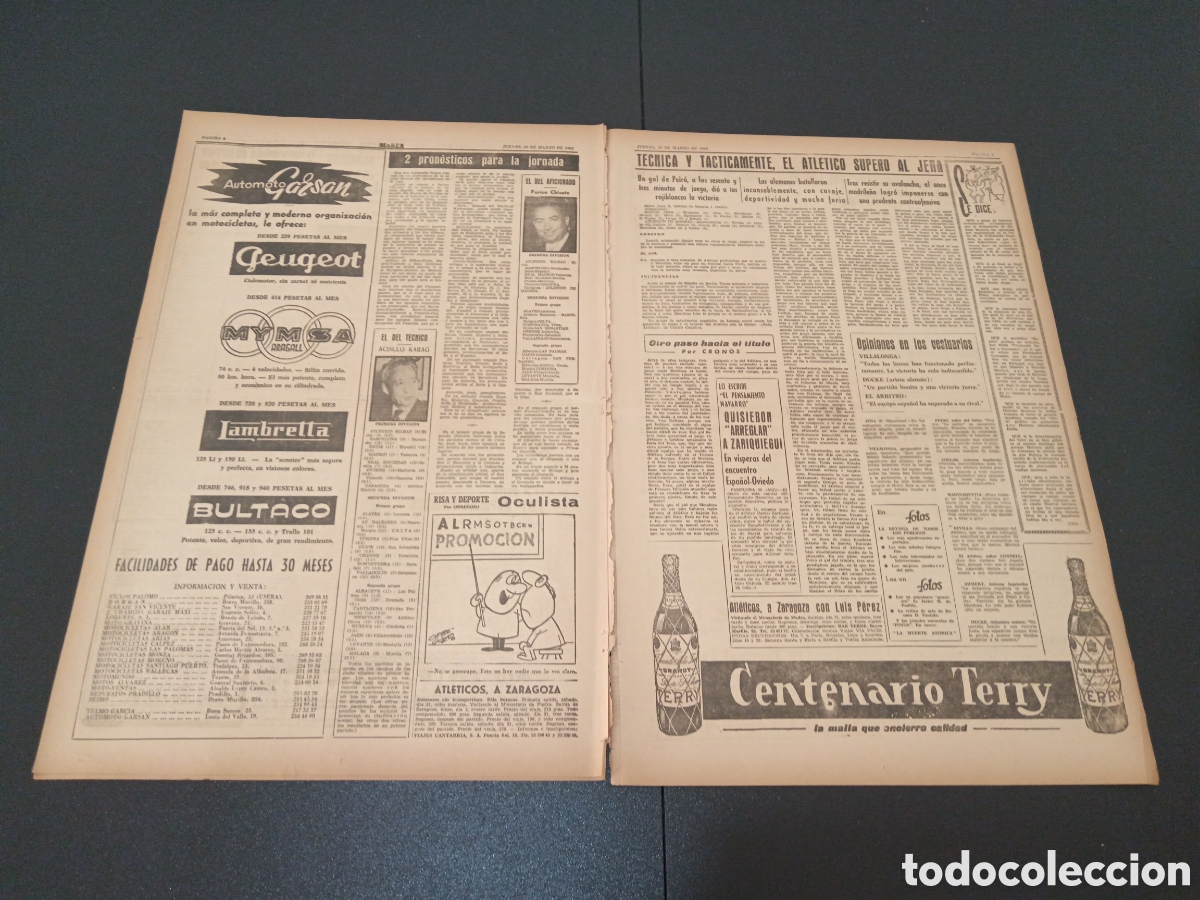 Coleccionismo deportivo: MARCA 29 DE MARZO 1962 - Foto 3