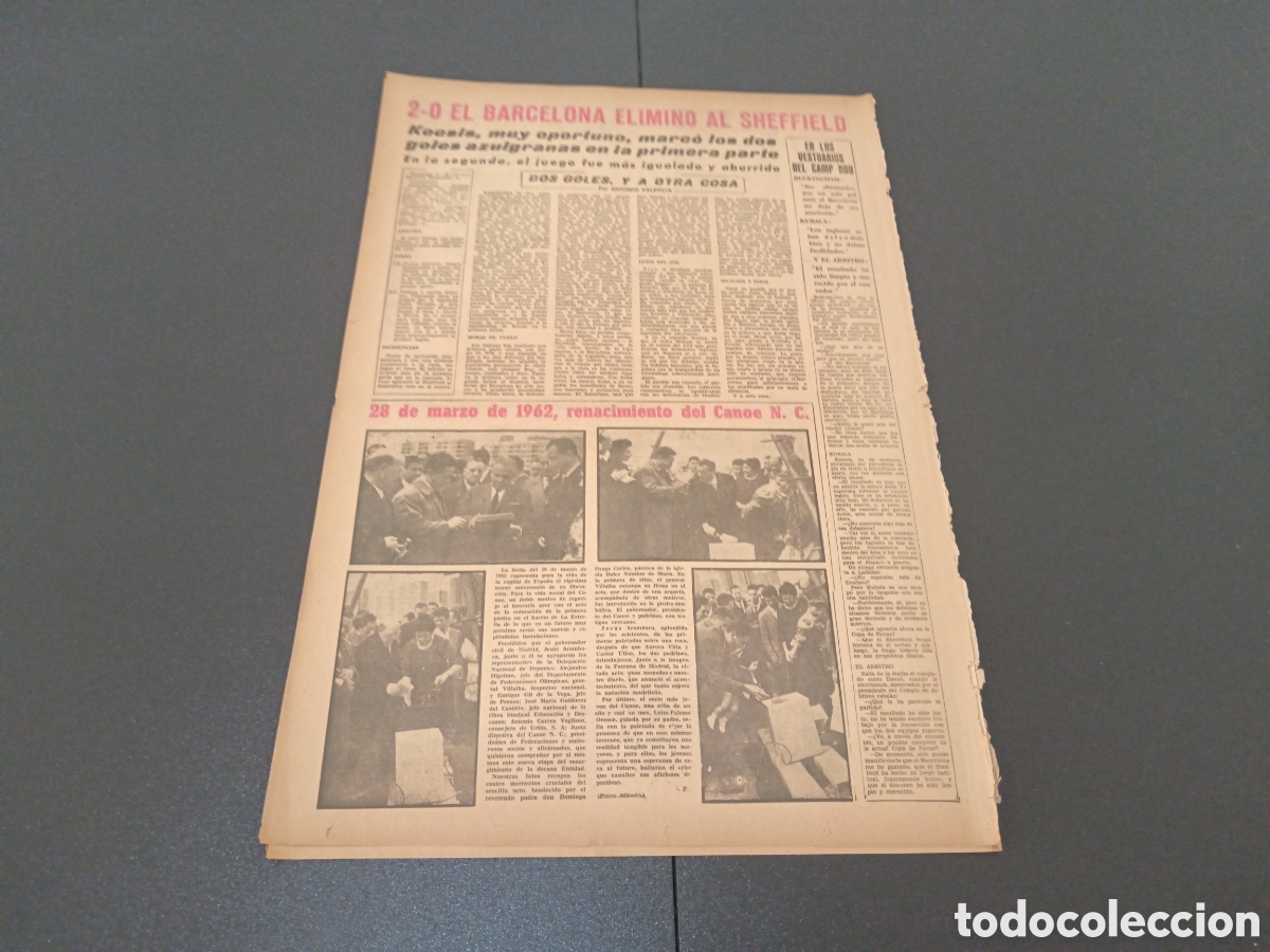 Coleccionismo deportivo: MARCA 29 DE MARZO 1962 - Foto 5